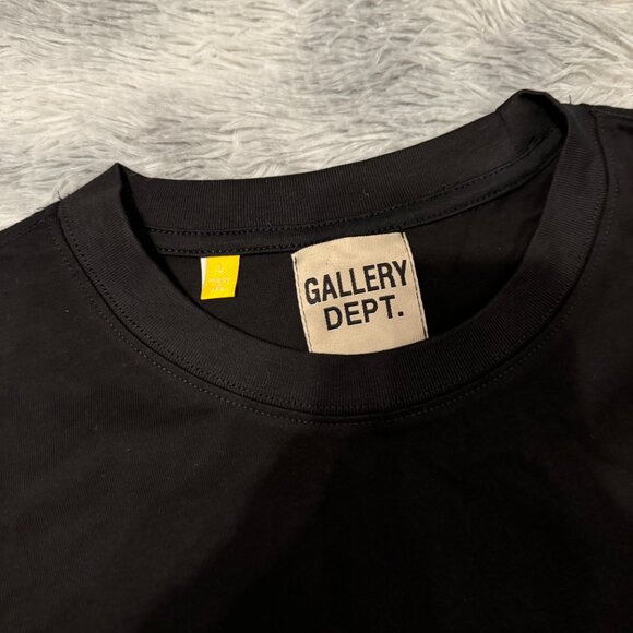 Gallery Dept x Lanvin Paint Splatter Black Tee Mens Sizes Small Medium or Large - Picture 2 of 3